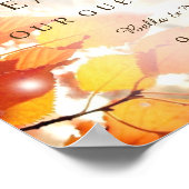 紅葉秋の結婚式ゲストブックサイン ポスター (角)