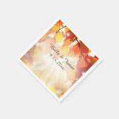 紅葉秋の結婚式コレクションナプキンス スタンダードカクテルナプキン (角)