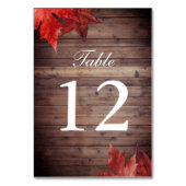 紅葉秋の結婚式テーブル番号 テーブルナンバー (裏面)