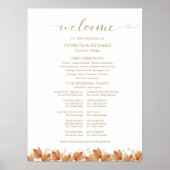 紅葉秋の結婚式プログラムの署名 ポスター (正面)