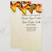 紅葉秋の結婚式プログラム プログラム (正面/裏面)