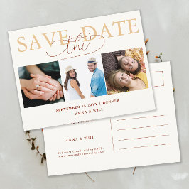 紅葉秋の結婚式写真Save the Date ポストカード