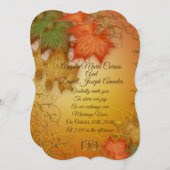 紅葉秋の結婚式招待状 招待状 (正面/裏面)