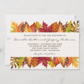 紅葉秋の結婚式招待状 招待状 (正面)