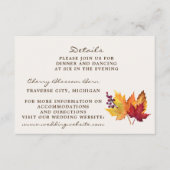 紅葉秋の結婚式詳細挿入 エンクロージャーカード (正面)