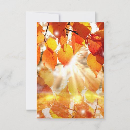 紅葉秋の結婚式RSVPカード 出欠カード (裏面)