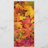 紅葉秋の色のパーソナライズ結婚のメニュー メニュー (裏面)