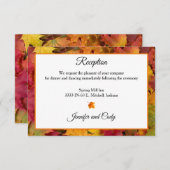 紅葉秋の色の結婚式 エンクロージャーカード (正面/裏面)