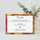 紅葉秋の色の結婚式 エンクロージャーカード (スタンド正面)