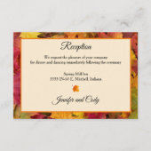 紅葉秋の色の結婚式 エンクロージャーカード (正面)