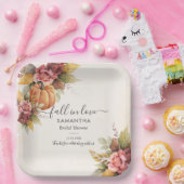 紅葉秋インラブパンプキンブライダルシャワー ペーパープレート (パーティー)