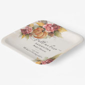 紅葉秋インラブパンプキンブライダルシャワー ペーパープレート (傾斜あり)