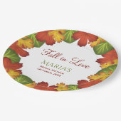 紅葉秋インラブブライダルシャワー ペーパープレート (アングル)