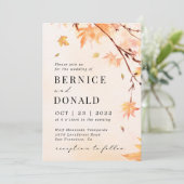 紅葉秋インラブ結婚式招待状 招待状 (スタンド正面)