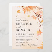 紅葉秋インラブ結婚式招待状 招待状 (正面/裏面)