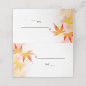 紅葉秋イン結婚ラブ折り畳み プレイスカード (外部開封)