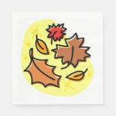 紅葉秋カラフルシーズンリーフアート スタンダードランチョンナプキン (正面)