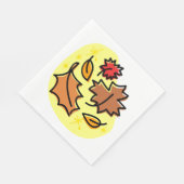 紅葉秋カラフルシーズンリーフアート スタンダードランチョンナプキン (角)