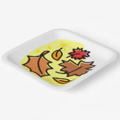 紅葉秋カラフルシーズンリーフアート ペーパープレート (傾斜あり)