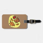 紅葉秋カラフルシーズンリーフアート ラゲッジタグ (正面横)