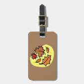 紅葉秋カラフルシーズンリーフアート ラゲッジタグ (正面縦)