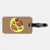 紅葉秋カラフルシーズンリーフアート ラゲッジタグ (裏面横)