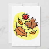 紅葉秋カラフルシーズンリーフアート 招待状 (正面)