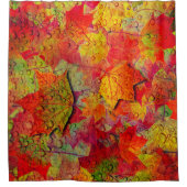 紅葉秋カラフル自然季節葉 シャワーカーテン (正面)