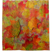 紅葉秋カラフル自然季節葉 シャワーカーテン (正面)