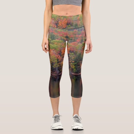 紅葉秋カラーシーンウーマンズキャプリス カプリレギンス (正面)