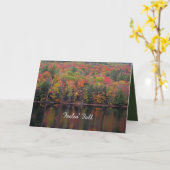 紅葉秋カラーシーングリーティングカード カード (黄色い花)