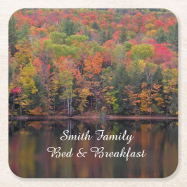 紅葉秋カラーシーン紙コースター スクエアペーパーコースター