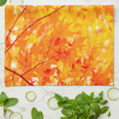 紅葉秋カラートリーイエロー キッチンタオル (折り畳み)