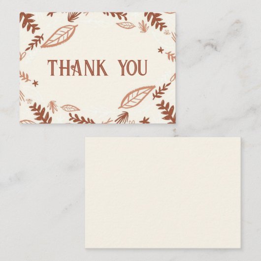 紅葉秋サンキューカード ノートカード (正面/裏面)