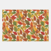 紅葉秋シーズン自然パターン(の模様が)あるかわいらし ラッピングペーパーシート (正面2)