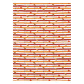 紅葉秋ストライプの パーソナライズされた テーブルクロス (正面)