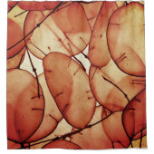 紅葉秋テラコッタ自然シーズンボホ シャワーカーテン (正面)