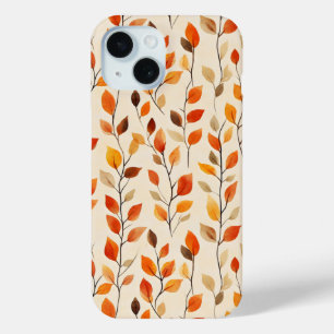 紅葉秋パターン iPhone 15ケース