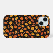紅葉秋パターン iPhone 15ケース (裏面横)