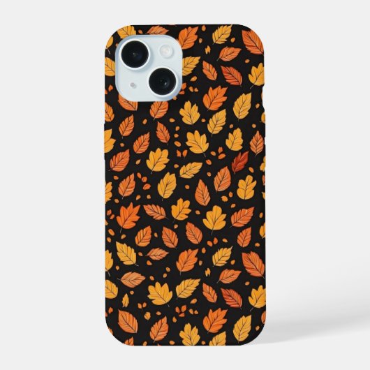 紅葉秋パターン iPhone 15ケース (裏面)