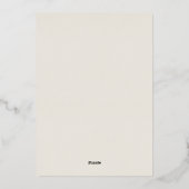 紅葉秋リハーサルディナー 箔招待状 (裏面)