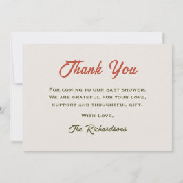 紅葉秋小さなかぼちゃ赤ちゃんシャワー サンキューカード