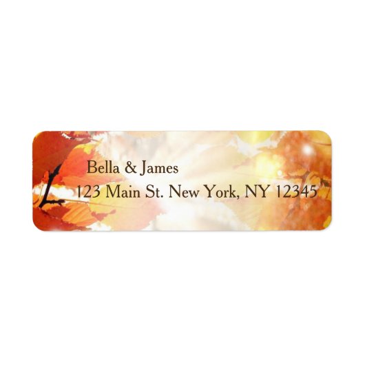 紅葉秋差出人住所ラベル ラベル (正面)
