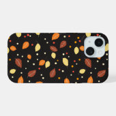 紅葉秋柄 iPhone 15ケース (裏面横)