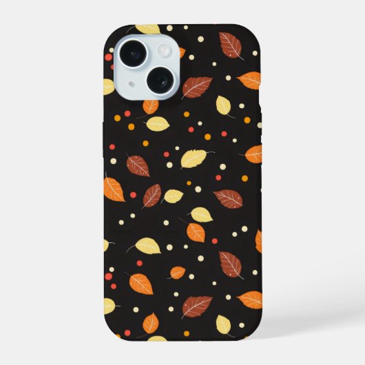 紅葉秋柄 iPhone 15ケース (裏面)