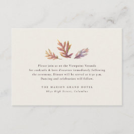 紅葉秋結婚のシンプル披露宴 エンクロージャーカード