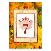 紅葉秋結婚のテーブル番号カード テーブルナンバー (裏面)