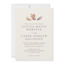 紅葉秋結婚式招待状