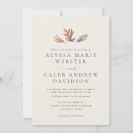 紅葉秋結婚式招待状 招待状