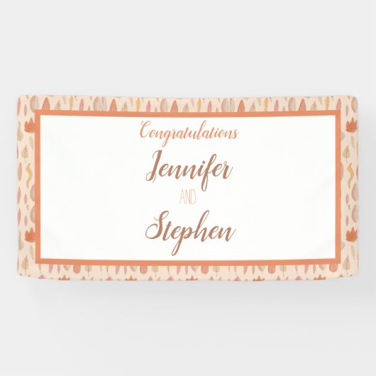 紅葉秋結婚式招待状 横断幕 (横)